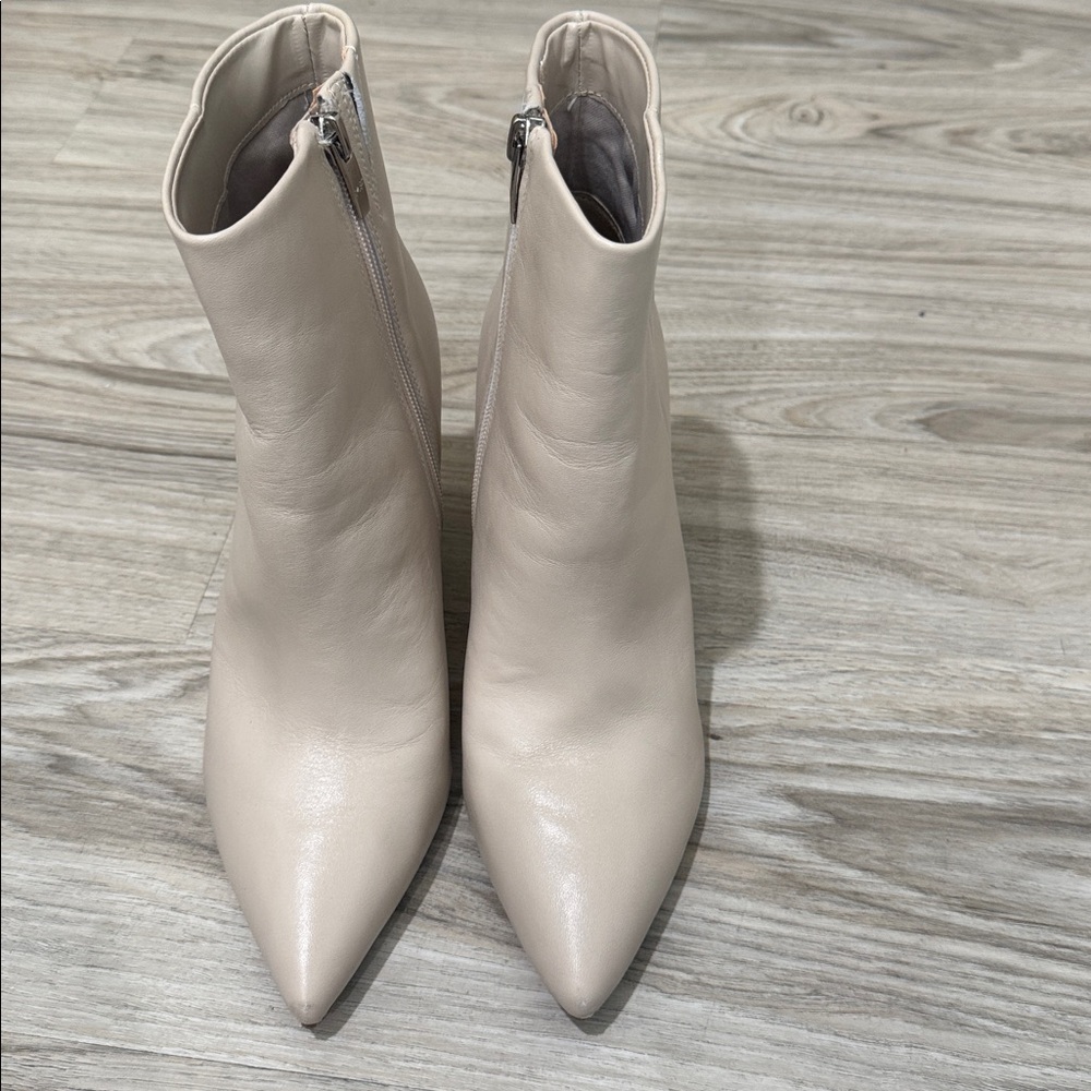 Marc Fisher Cream Ankle Boots